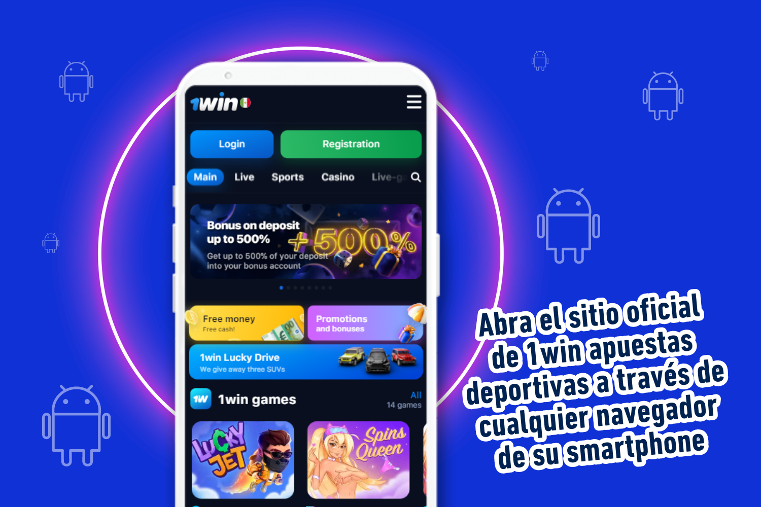 Para descargar la aplicación 1win para Android, un usuario de México debe acceder al sitio desde un navegador en su teléfono inteligente