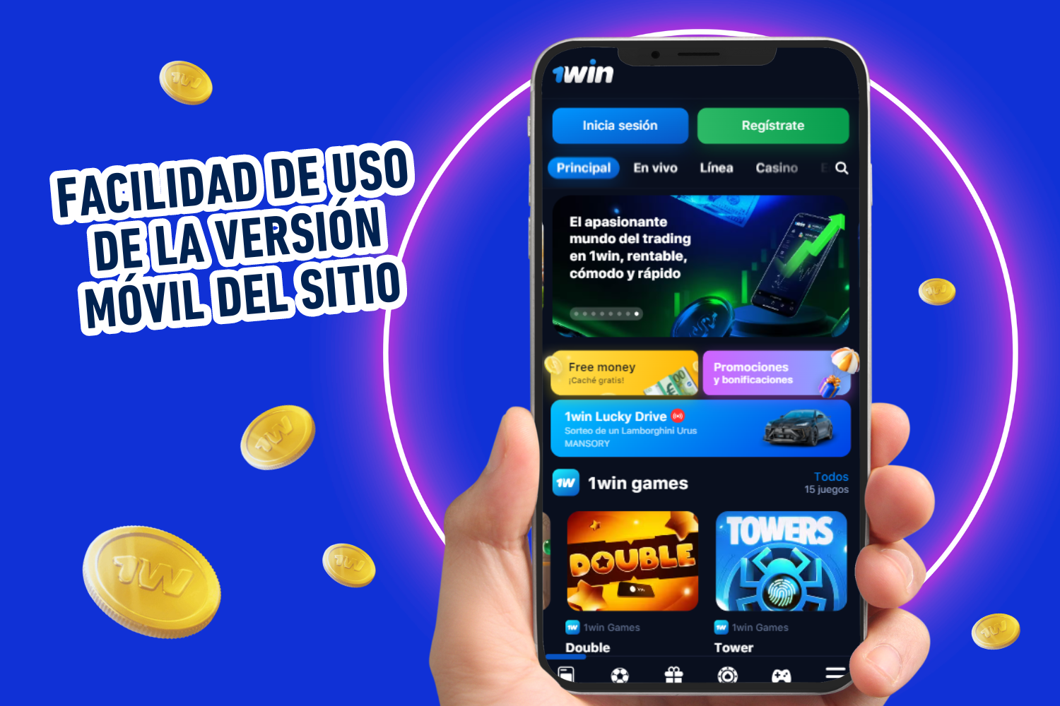 1win apuesta desde un teléfono móvil sin descargar una aplicación con una versión móvil del sitio para usuarios mexicanos